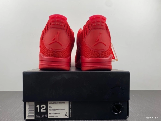 HYPE Red AQ3559-600 Jordan Retro 4 Flyknit 0819
